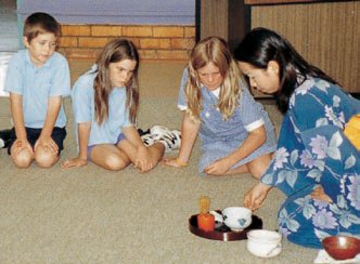 お茶の授業の様子
