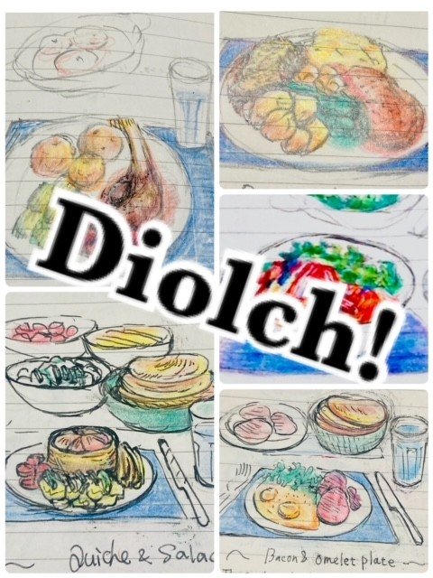 ホストファミリーへのお礼レター。diolchはウェールズ語で「ありがとう」の意。
※提供:羽山晶子さん