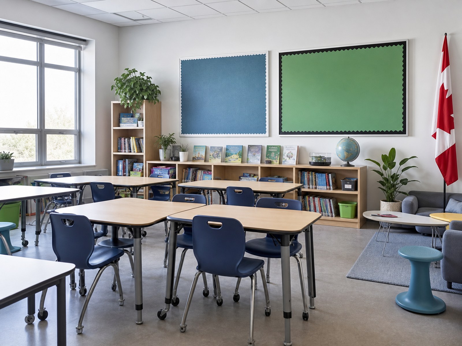 カナダの学校の教室（イメージ）