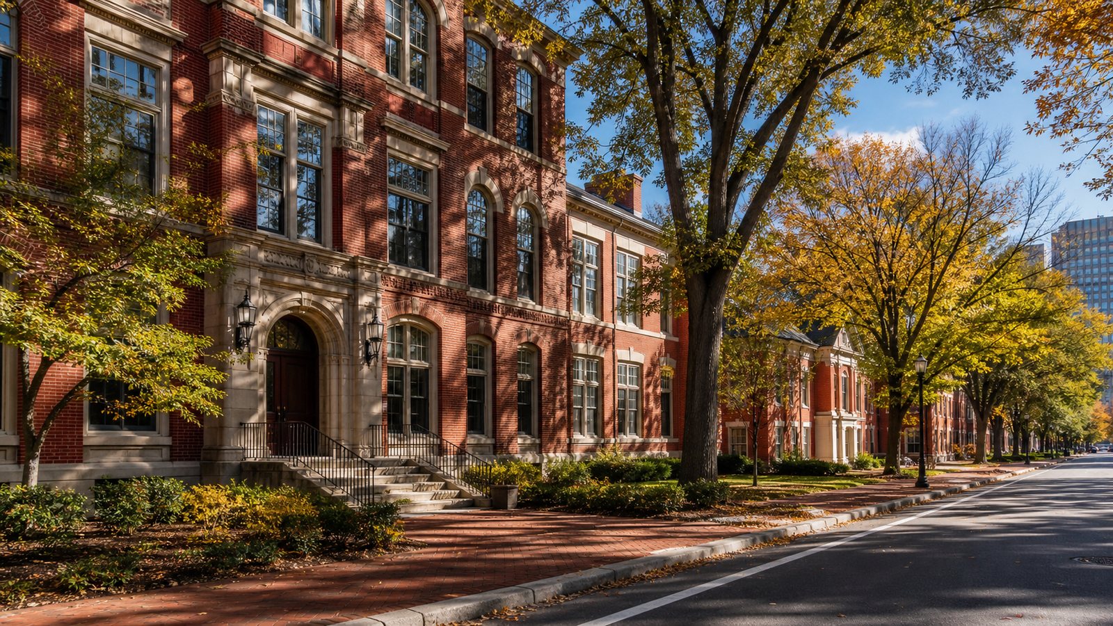 アメリカの学校と街並みの風景